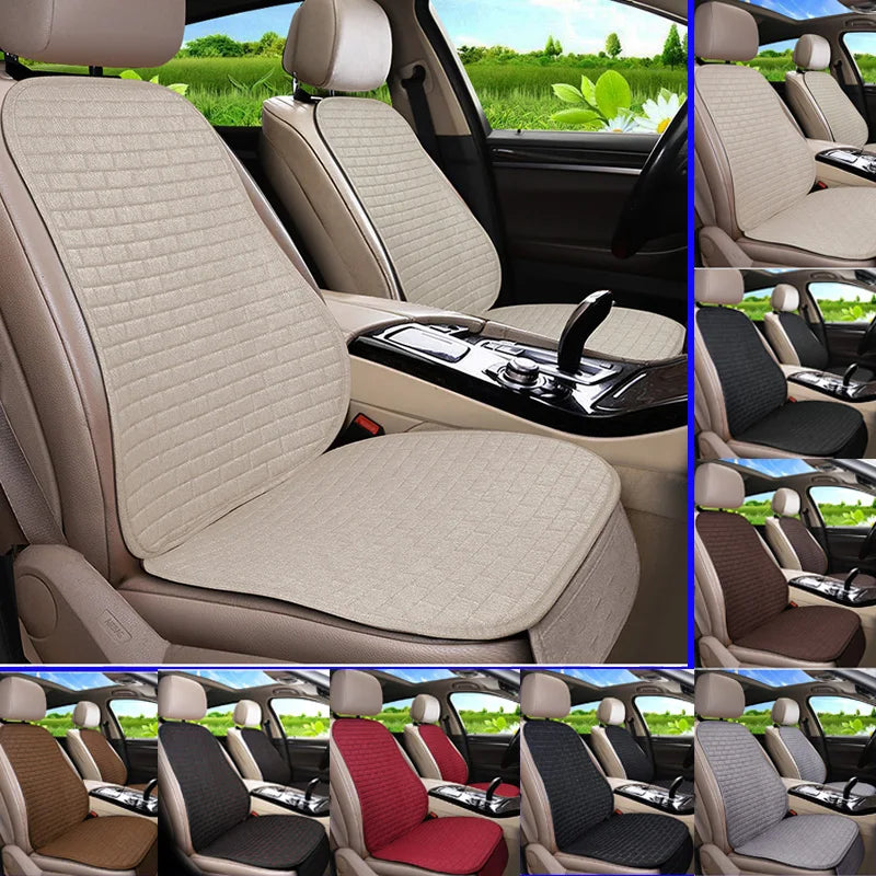 Car Flax Seat Cushion Protector Pad Front/Rear Set