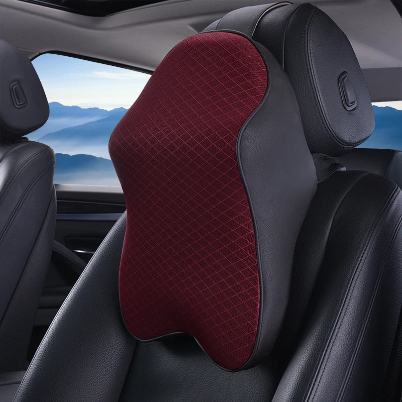Car Neck Pillow Adjustable 3D Memory Foam Headrest Travel Pillow