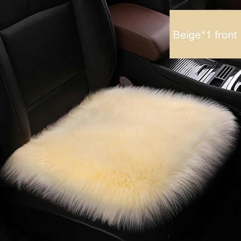 Artificial Wool Car Seat Cushion Winter Plush Auto Seat Cloak Universal Warm Car Seat Cover