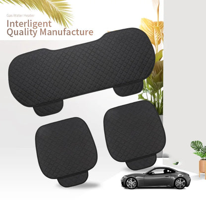 Linen Quilted Embroidered Car Cushion Without Backrest Four Seasons Universal
