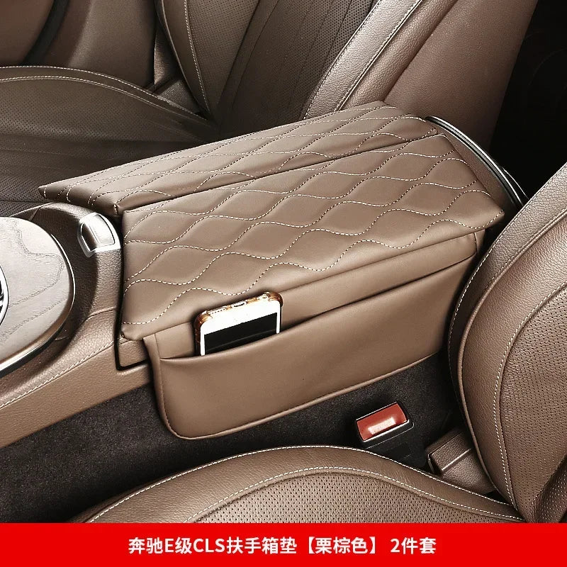 Car Center Console Armrest Box Cover Pad Organizer For Mercedes Benz E Class