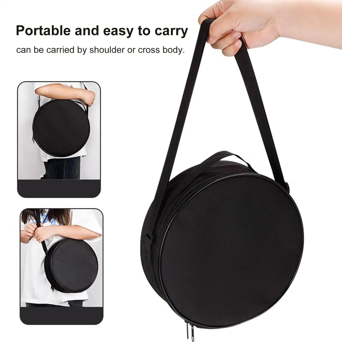 Camping Picnic Carry Case Round Pouch Shoulder Strap Foldable Stool Bag