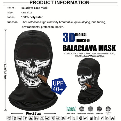 Motorcycle Face Mask Clown Ghost Skull Breathable Windproof UV Sun Dust Protective Mask