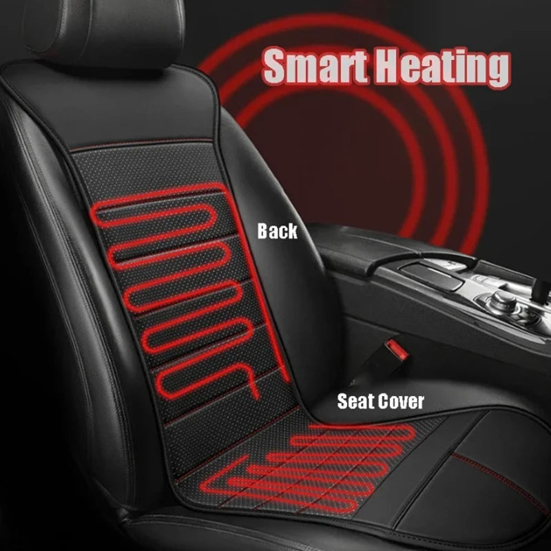 12V/24V Car Heated Seat Cushion Anti Slip Warm Winter Universal Heating Pad