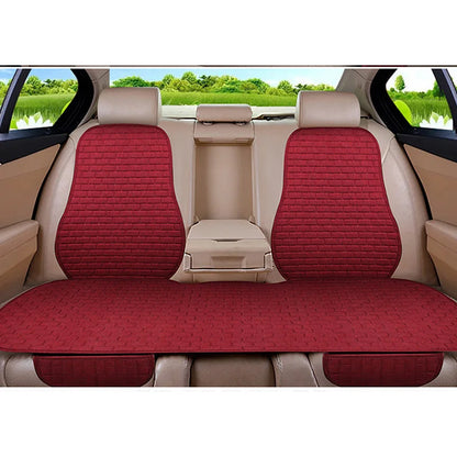 Car Flax Seat Cushion Protector Pad Front/Rear Set