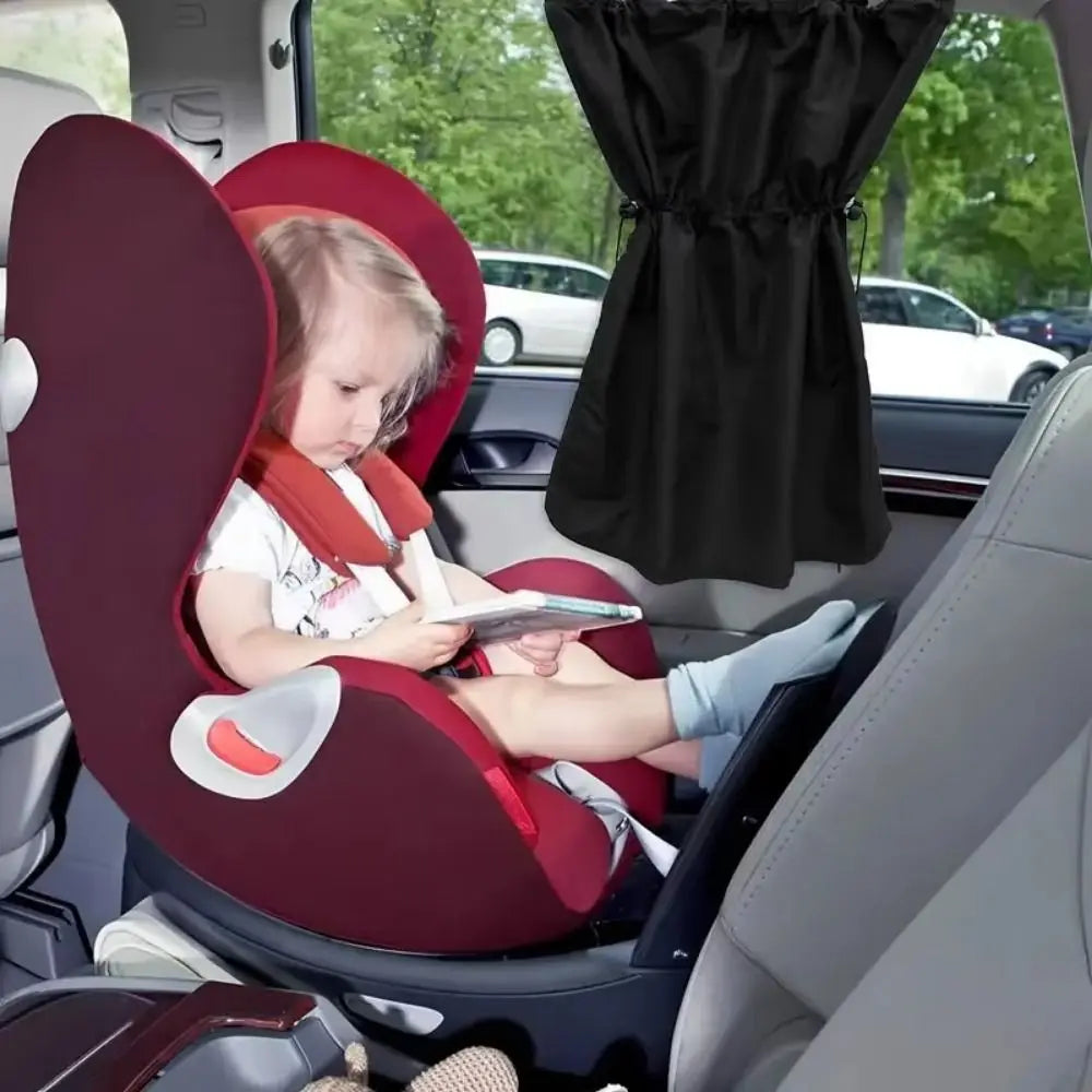 2Pcs Car Heat Insulation Sunshade Sun Protection Side Window Curtain