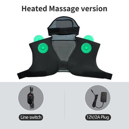 Electric Heated Vest Massage Shawl  3-Level Heat Timer Shoulder Back Muscle Relax