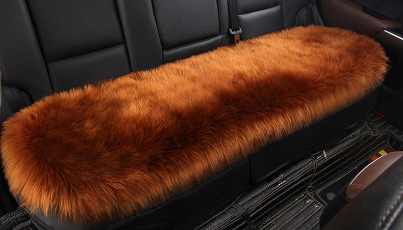 Artificial Wool Car Seat Cushion Winter Plush Auto Seat Cloak Universal Warm Car Seat Cover