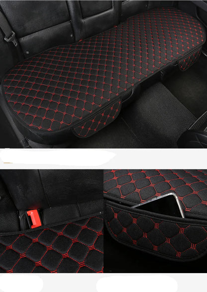 Linen Quilted Embroidered Car Cushion Without Backrest Four Seasons Universal