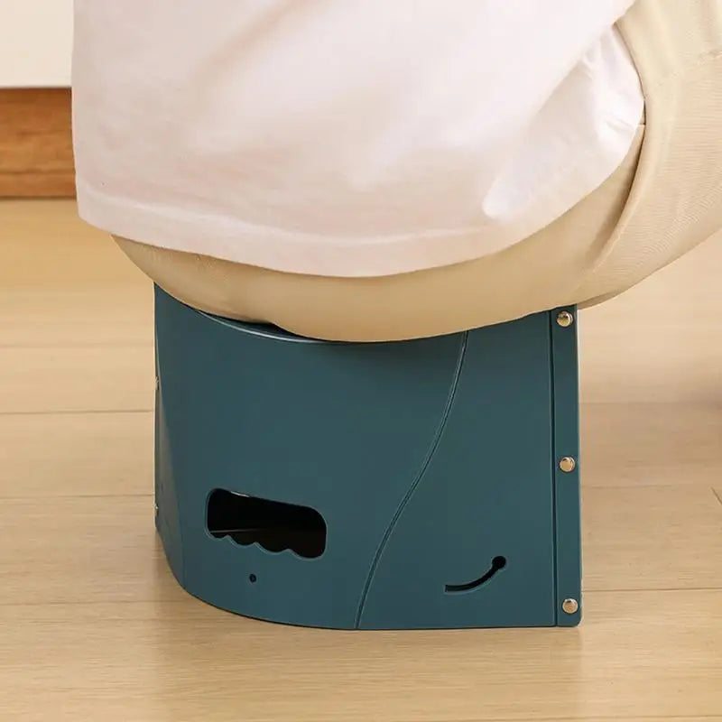 Outdoor Camping Folding Stool Plastic Chair Easy Carry Mini Seat Chair