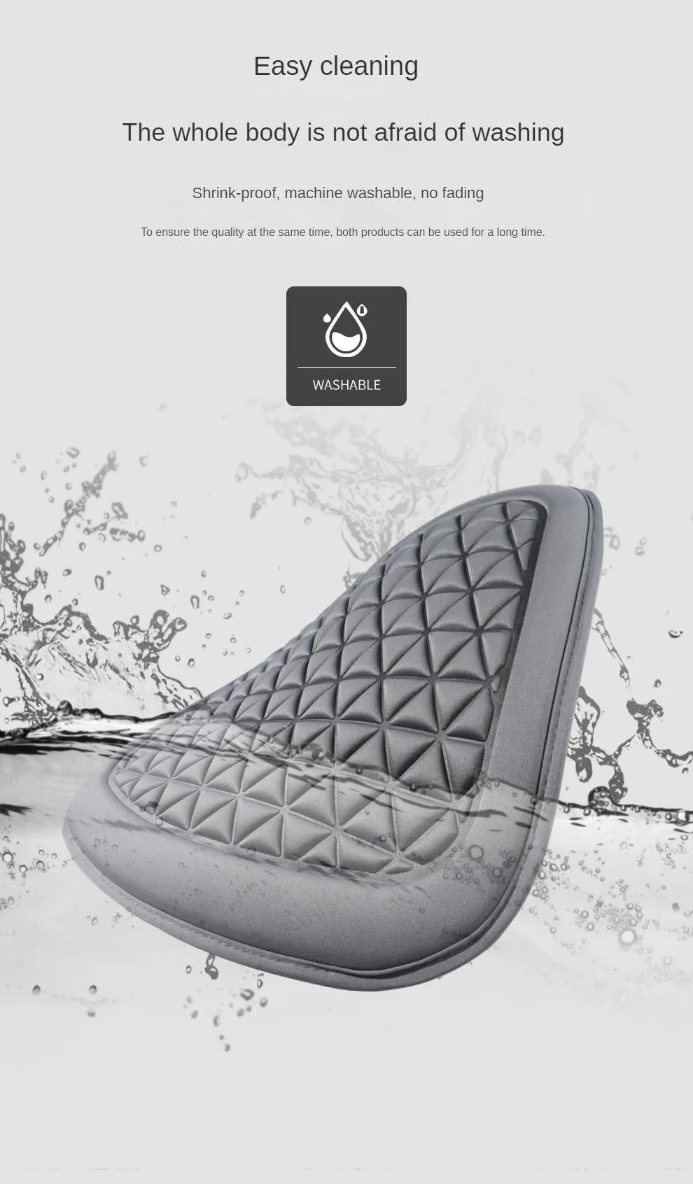 Car Breathable Fabric 3D Triangular Convex Hip Massage Cushion