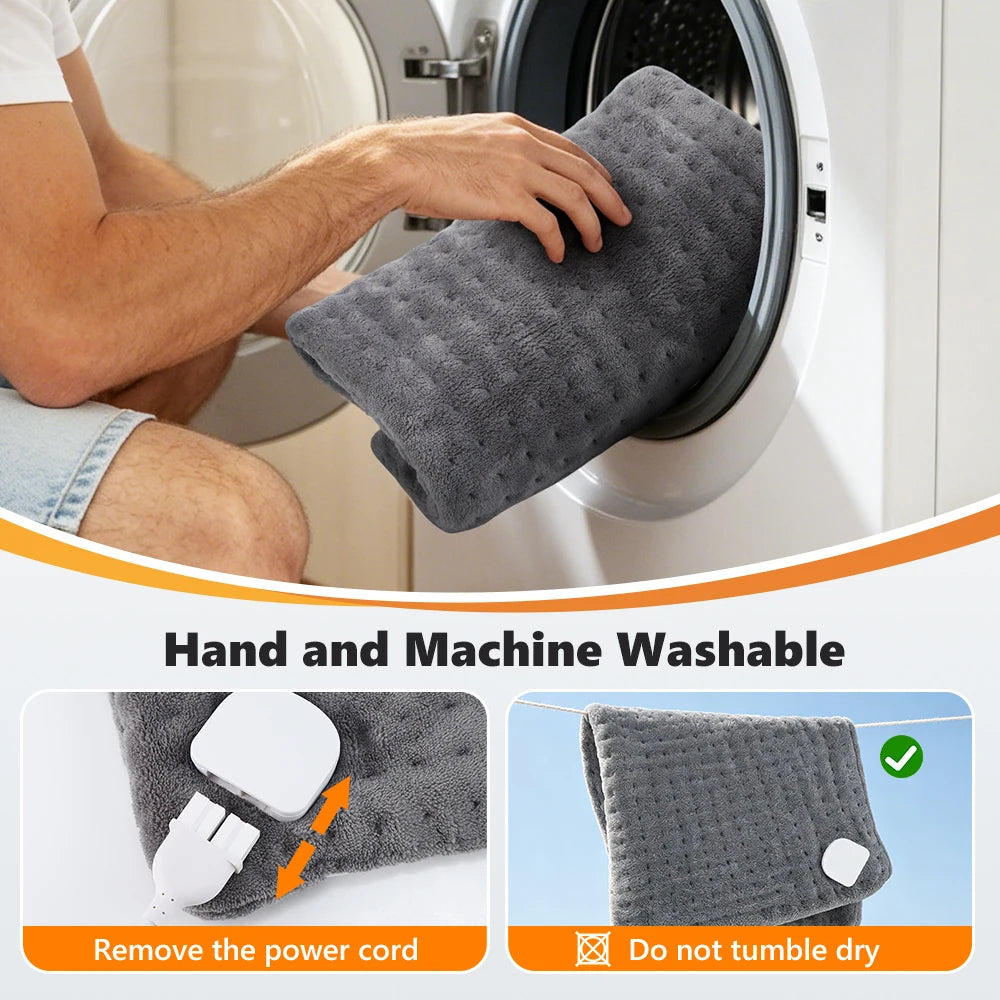 Electric Heating Pad Flannel 10 Warmth Modes 4 Timer Dual SCR Controller