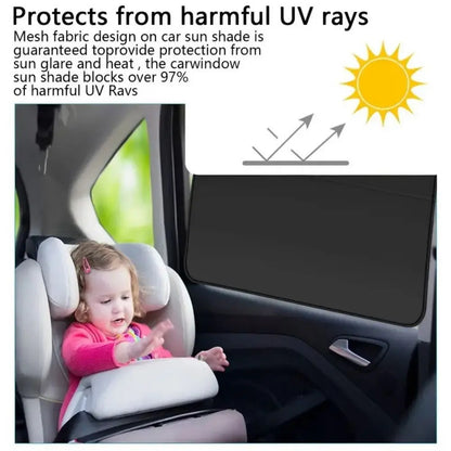 2Pcs Car Heat Insulation Sunshade Sun Protection Side Window Curtain