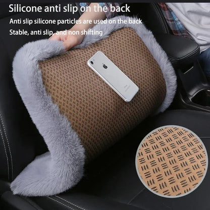 Car Winter Plush Rabbit Fur Non-slip Warmth Thickened Cushion