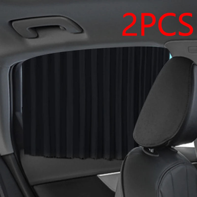 2PCS Car Magnetic Sunshade Window Curtain Privacy Sun UV Protection