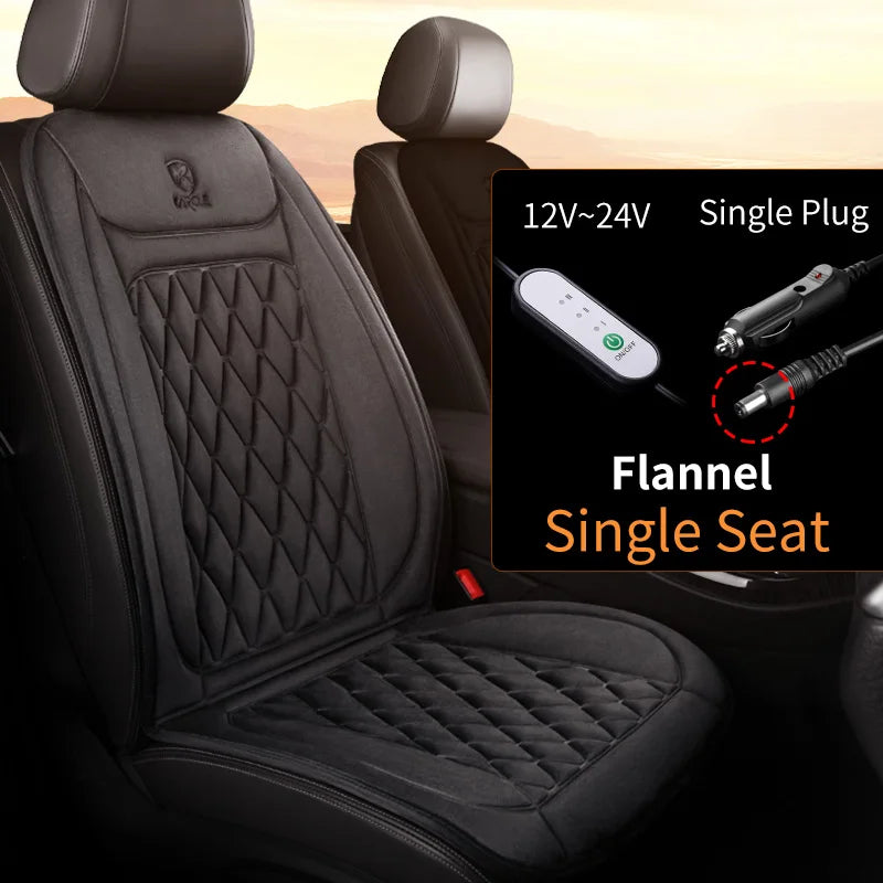 12/24v  Car Heated Seat Cover 30' Fast Heated Seat Protector Cushion
