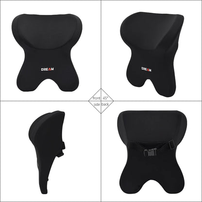 Car Soft Lumbar Headrest Neck Pillow Support Set