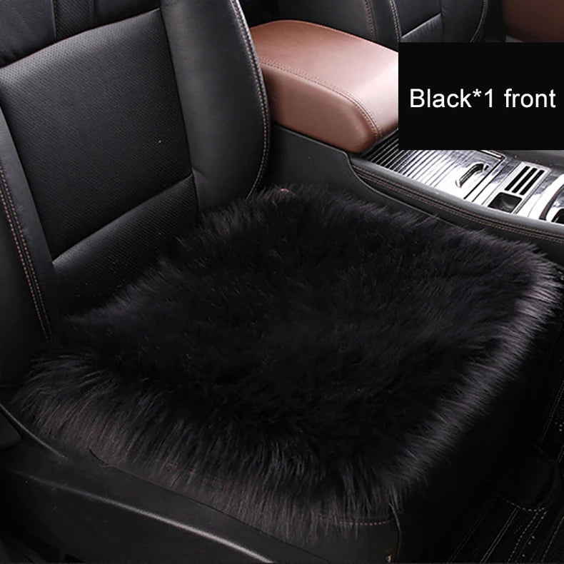 Artificial Wool Car Seat Cushion Winter Plush Auto Seat Cloak Universal Warm Car Seat Cover