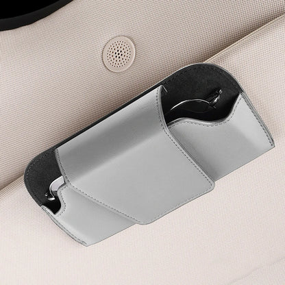 Microfiber Leather Sun Visor Glasses Holder Leather Wear-Resistant Sunglasses