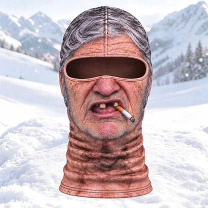 Funny 3D Face Balaclava Hat Full Face Motorcycle Riding Skiing Face Mask