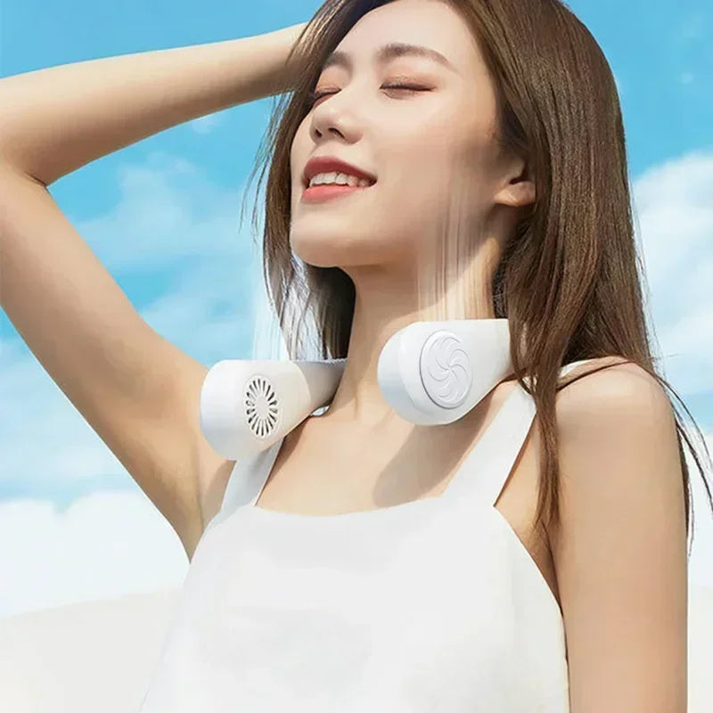 Portable Neck  Mini Electric Silent Neckband Wearable Fans