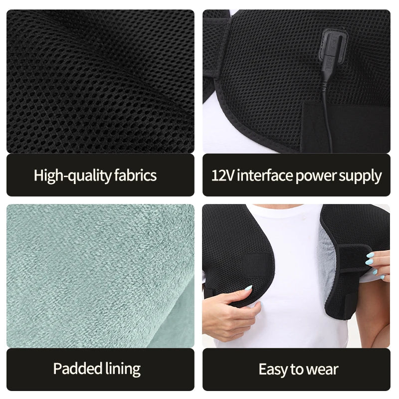 Electric Heated Vest Massage Shawl  3-Level Heat Timer Shoulder Back Muscle Relax