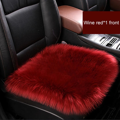 Artificial Wool Car Seat Cushion Winter Plush Auto Seat Cloak Universal Warm Car Seat Cover