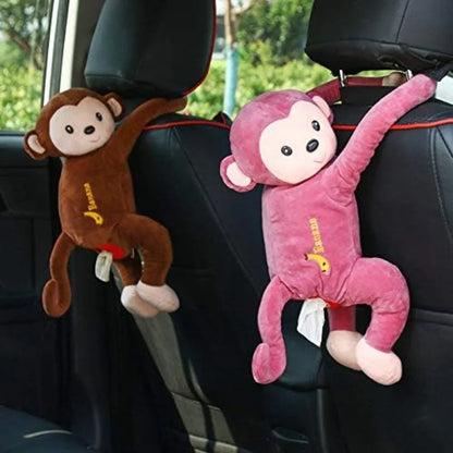 Car Portable Tissue Box Fun Monkey-Shaped Organzier