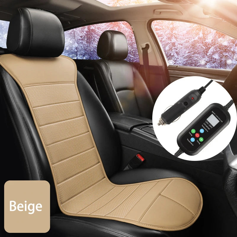 12V/24V Car Heated Seat Cushion Anti Slip Warm Winter Universal Heating Pad