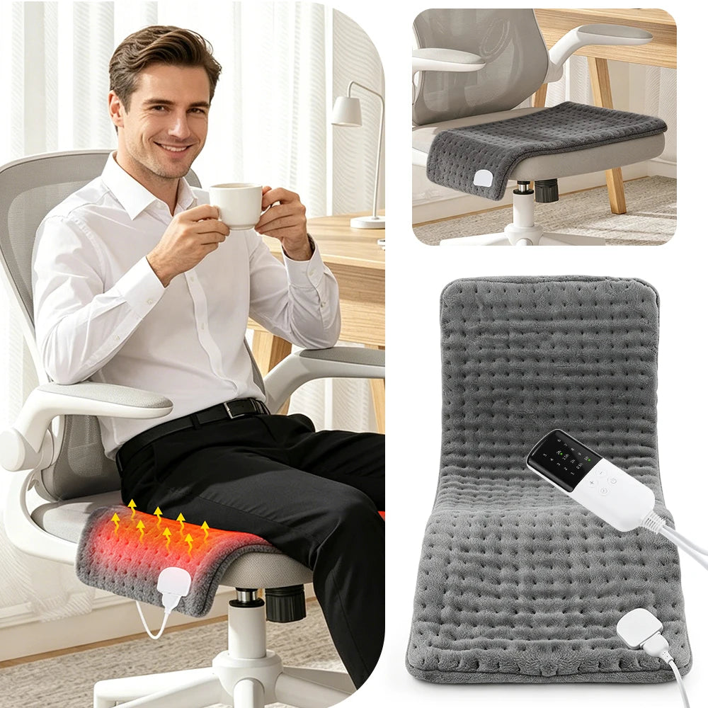 Electric Heating Pad Flannel 10 Warmth Modes 4 Timer Dual SCR Controller