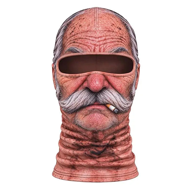 Funny 3D Face Balaclava Hat Full Face Motorcycle Riding Skiing Face Mask