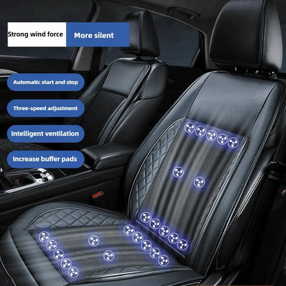 Car 12V/24V Universal Ventilated Seat Cooling 12 Fans Cushion