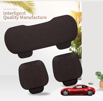 Linen Quilted Embroidered Car Cushion Without Backrest Four Seasons Universal