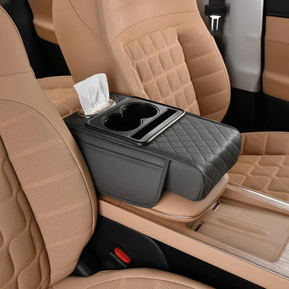 Car Armrest Cushion Organizer Mat Center Console Memory Foam Box Pads