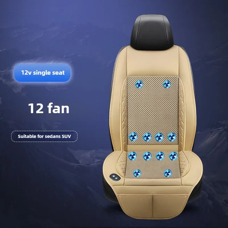 Car 12V/24V Universal Ventilated Seat Cooling 12 Fans Cushion
