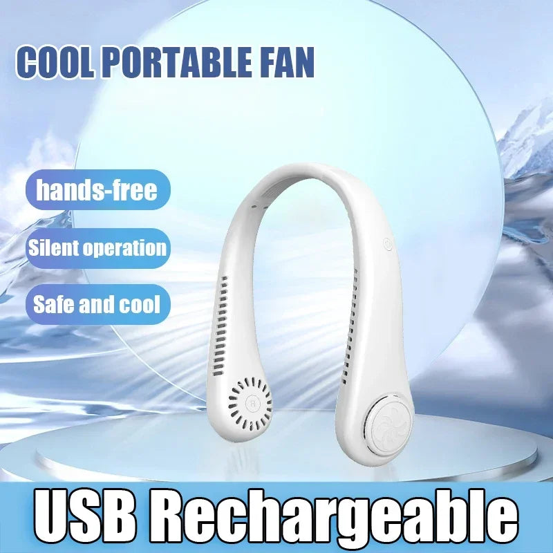 Portable Neck  Mini Electric Silent Neckband Wearable Fans
