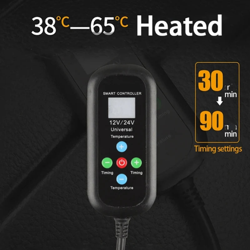 12V/24V Car Heated Seat Cushion Anti Slip Warm Winter Universal Heating Pad