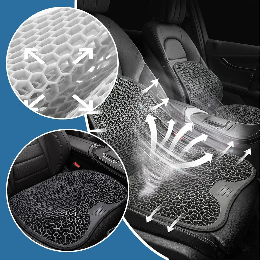 1pc Gel Seat Cushion - Honeycomb Design for Car/Office | Breathable
