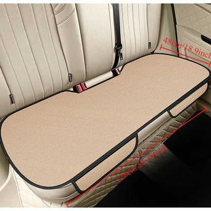A Set of 3-piece Breathable Ice Silk Anti-slip Car Seat Cushions