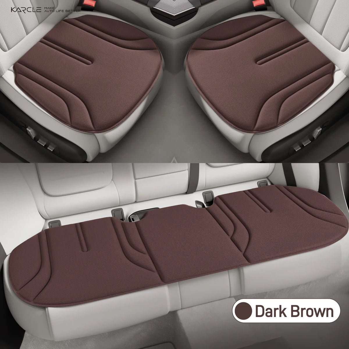Car Universal Breathable Foam High-elastic Universal Seat Cushion 3 Pcs Set