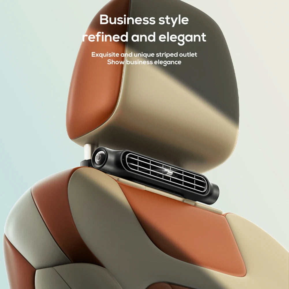 Car Seat Fan 3 Speeds Adjustable Headrest Cooling Air Fan