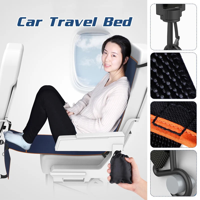 Car Travel Hammock Childen Adults Long Distance Travel Sleeping Bed Bus