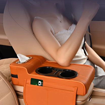Car Center Armrest Box Elevator Pad Multi-Function Tissue Box Organizer