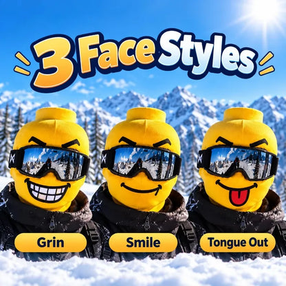 Outdoor Cycling Skiing Funny Knit Ski Mask Food Print Yellow Man Funny Windproof Face Cover
