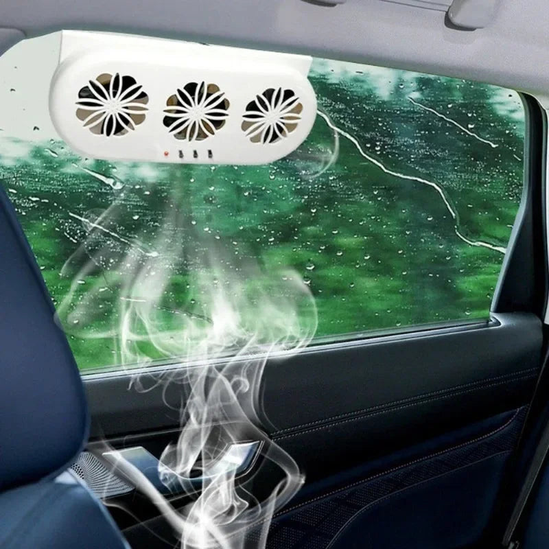 Car Exhaust Fan 3 Head Electric Cooling USB Purifiers