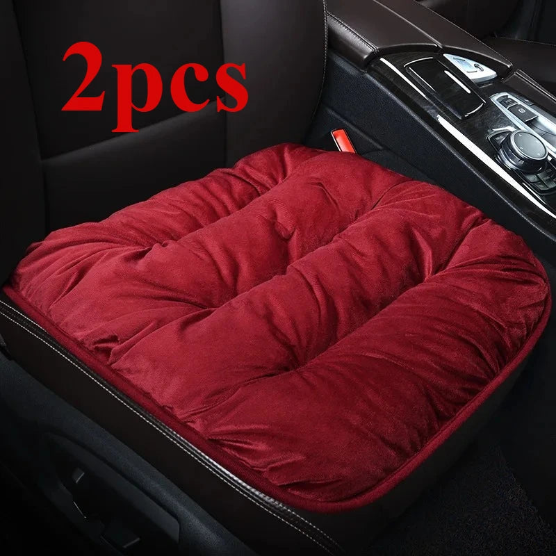 Car Seat Covers Winter Short Fleece Seat Cushions Front Pads 2 Pcs