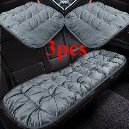 Fashionable Car Seat Covers Short Fleece Warm Seat Cushions 3 Pcs