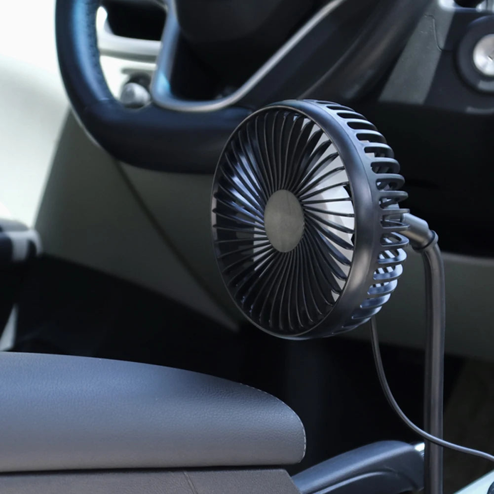 Car USB 3 Speed Powerful Quiet Rotatable Cooler Fan