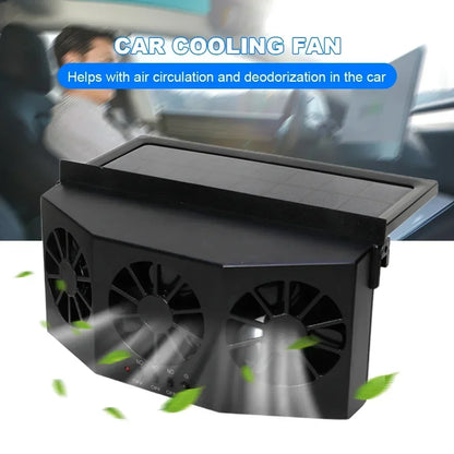 Car Exhaust Fan USB Rechargeable/Solar Air Cooling Ventilation Fan