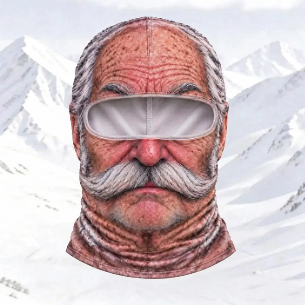 Funny 3D Face Balaclava Hat Full Face Motorcycle Riding Skiing Face Mask